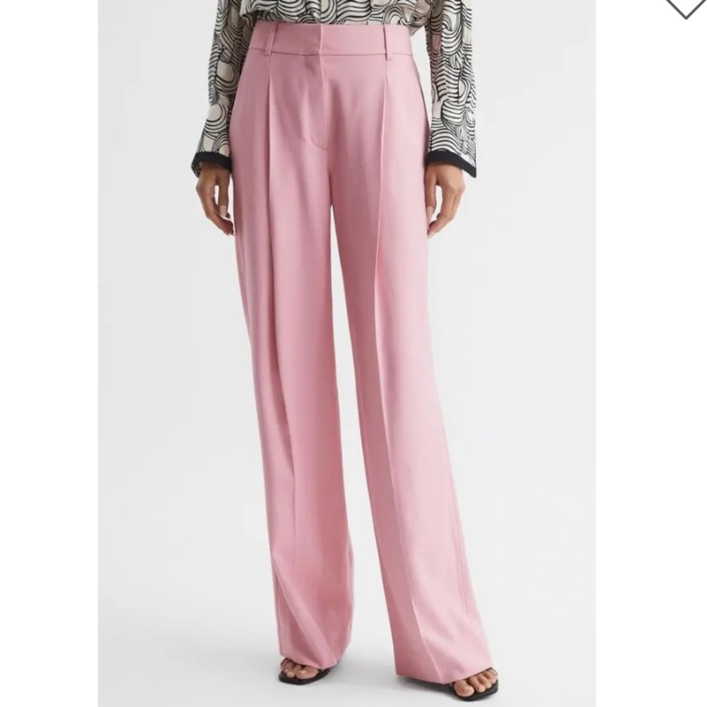 REISS NWT Pink Bonnie Wide Leg Trouser Pants